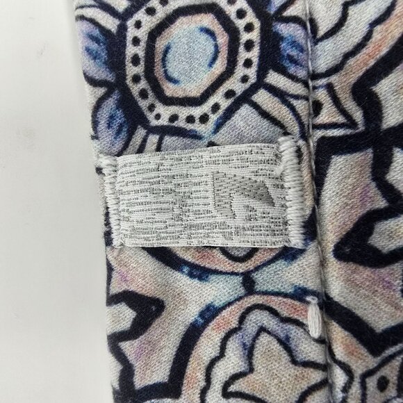 7 For All Mankind Pocket Jeggings White Blue Geometric Zip Button Skinny Jeans‎ - Picture 2 of 8